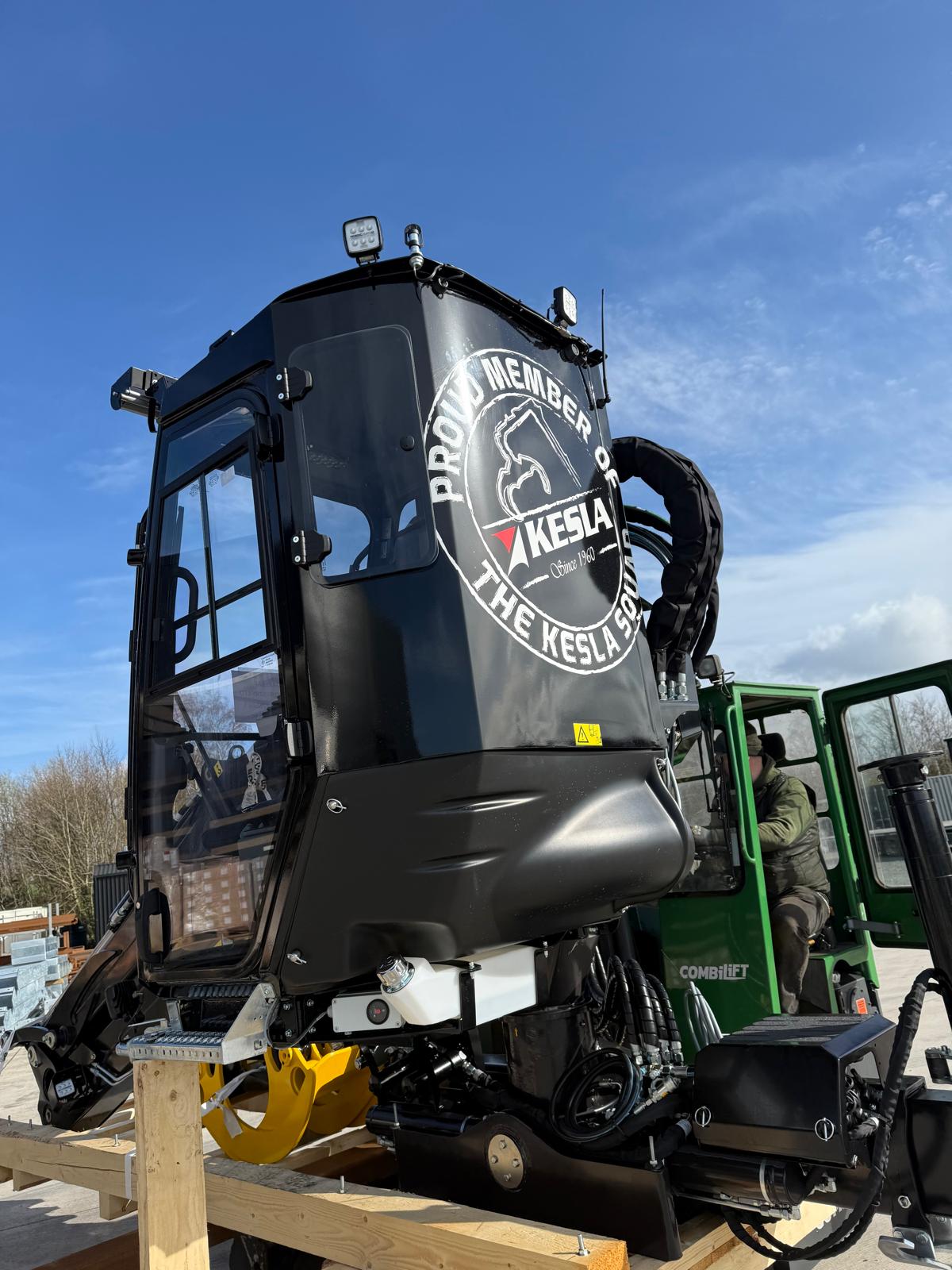 KESLA crane fitted to a timber truck at Oakleaf Forestry